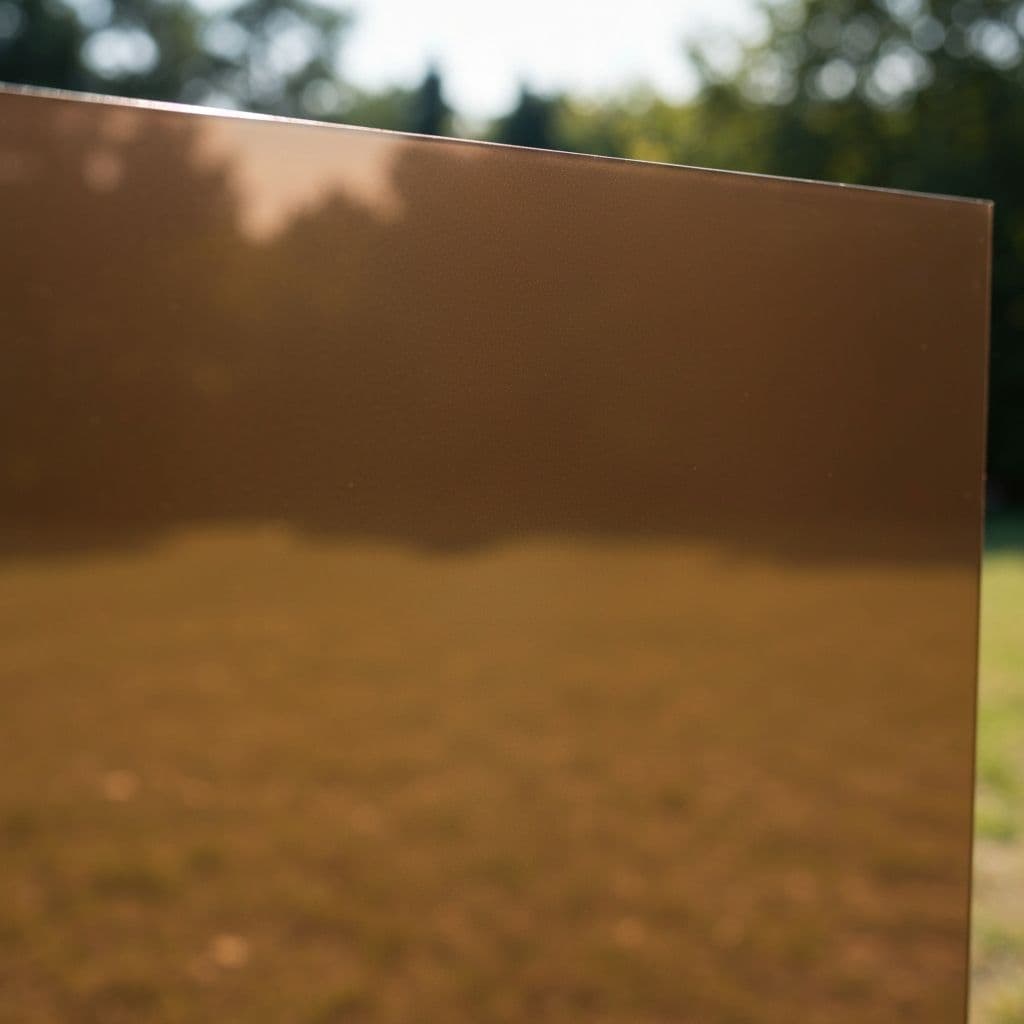 Bronze polycarbonate sheet - warm aesthetic with solar heat reduction